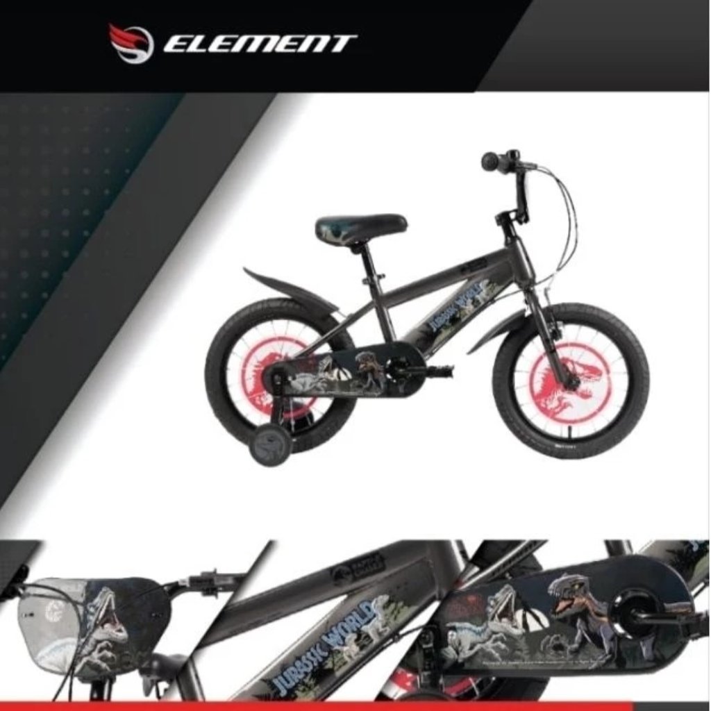 SEPEDA ANAK BMX 16 BY ELEMENT JURASSIC WORLD FSL EK119 GIGA VX TREX SEPEDA ANAK 16 INCH