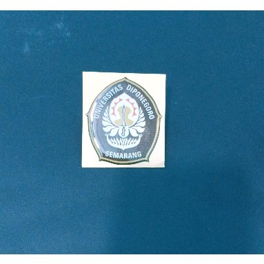 Stiker logo UNDIP [ UNIVERSITAS DIPONEGORO SEMARANG] Emblem Timbul Bulat