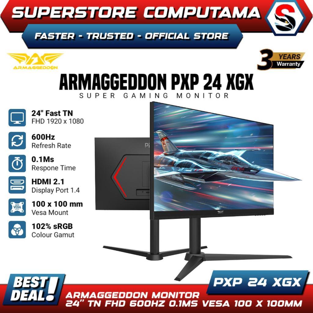 Armaggeddon PXP 24 XGX / PXP24XGX Monitor Gaming 24 Inch FHD 600Hz HDR Fast TN Black Garansi 3 Tahun