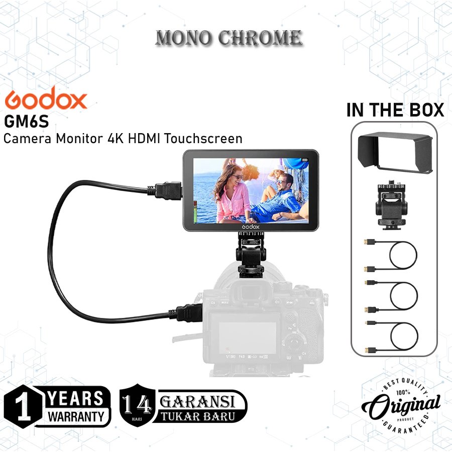 Godox GM6S Camera Monitor 4K HDMI Touchscreen / Godox GM6S
