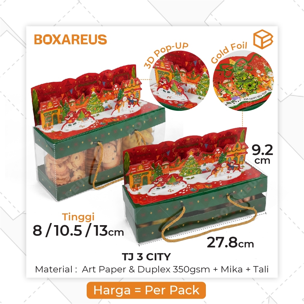 Box Toples Jar Natal Dus Hampers Christmas Packaging | TJ 3 CITY