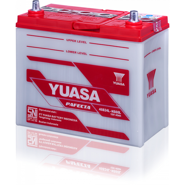 Aki Mobil Yuasa NS60L 45 AH - Aki Basah Isi Ulang (Yuasa Pafecta) - Putrra Abadi
