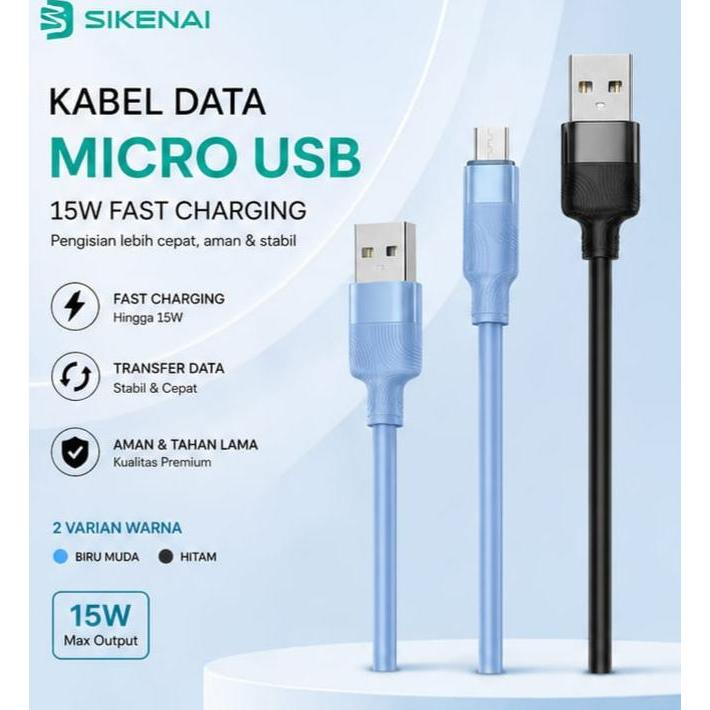Kabel Charger SIKENAI SQ-01M Micro USB 18W Fast Charging Berkualitas