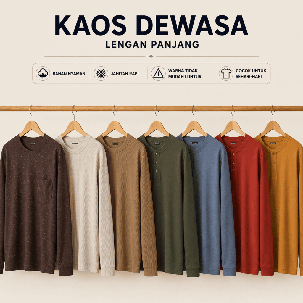 Medellin PAKET BUNDLE Kaos Pria Lengan Panjang