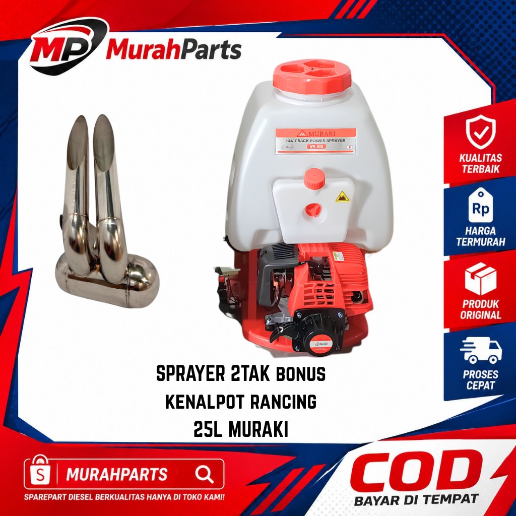 Sprayer 2Tak 25L Muraki / Tangki Semprot Hama Mesin 2 Tak 25 Liter Muraki