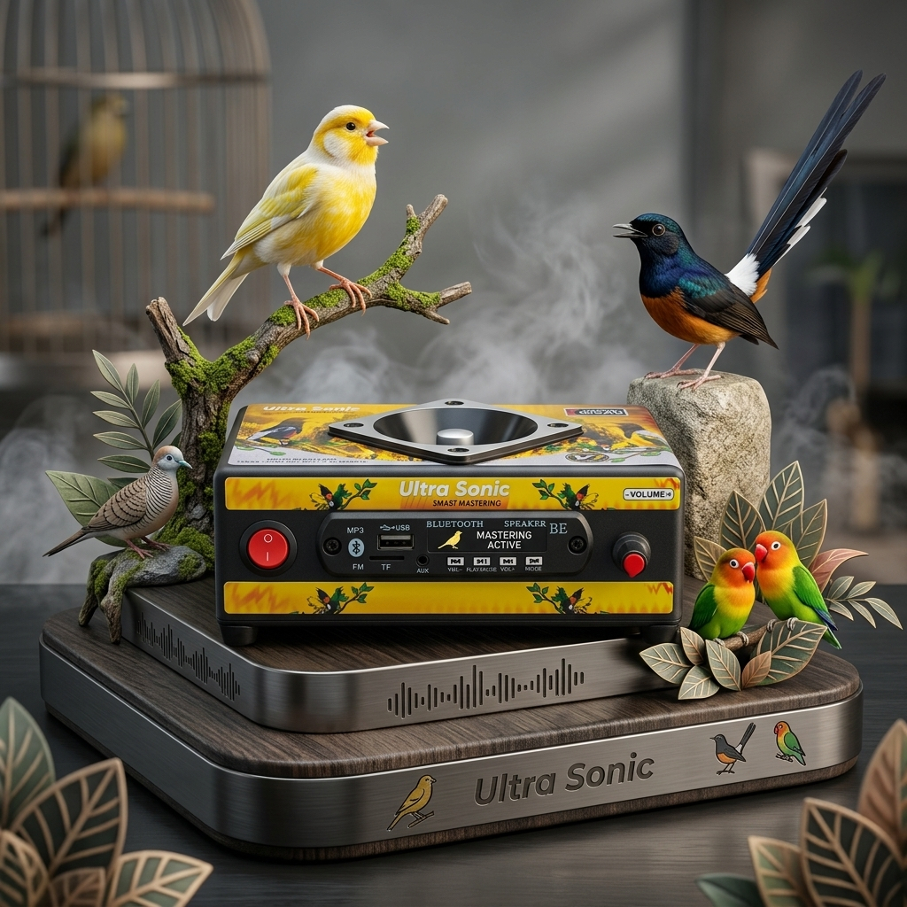ULTRASONIC V1 Colokan listrik  MASTERAN BURUNG Speaker Portable KICAU UNGGAS KICAU SONIC dengan Remo