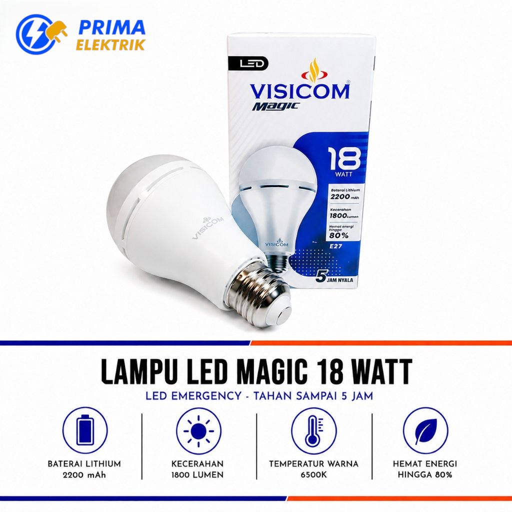 Lampu LED Magic Visicom 18 Watt - Emergency LED
