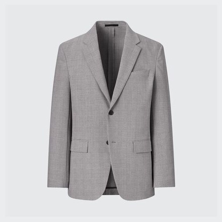 UNIQLO Original Blazer Grey AirSense Jacket (Wool Like) (Glen Check) (Ultra Light Jacket)