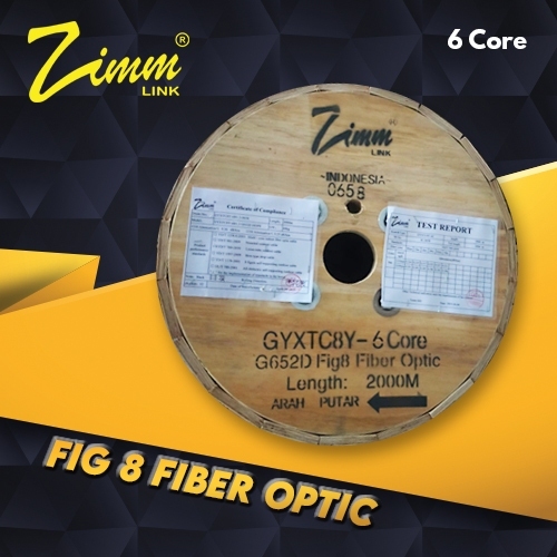 ZIMMLINK Kabel FO Fiber 6 Core FIG 8 2000m