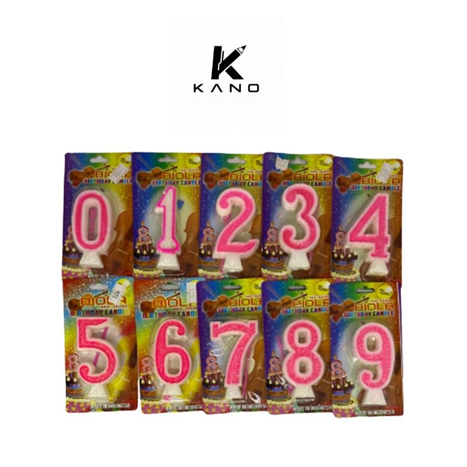 BIOLA LILIN ANGKA KELAP KELIP PINK
