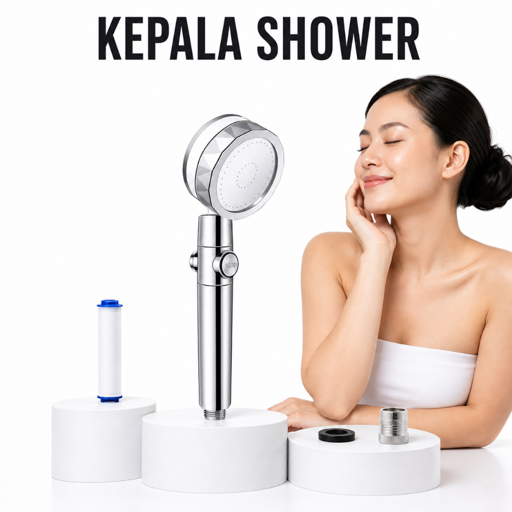 Shower Kamar Mandi dengan Filter Air / Kepala Sower Mandi / Sower Filter Air Deras