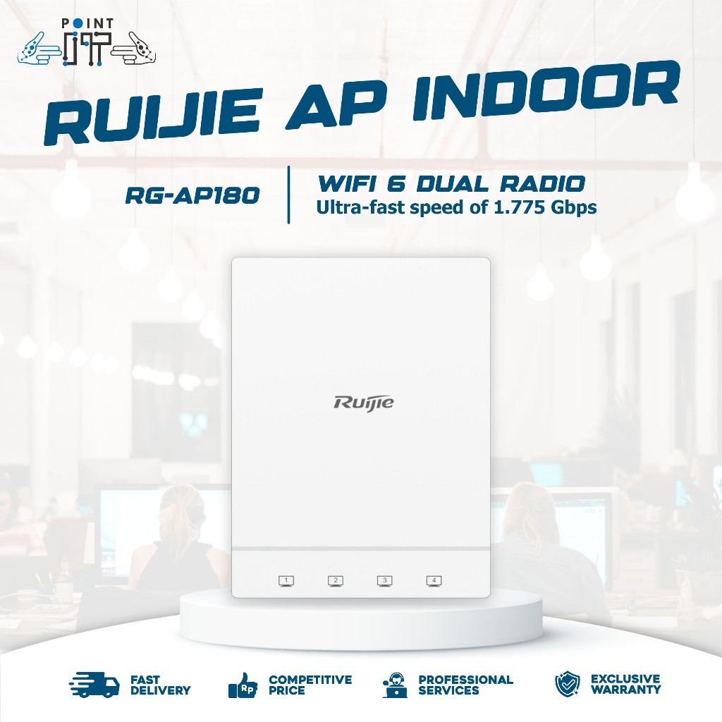 Ruijie RG-AP180 Wi-Fi 6 Dual Radio 1775 Mbps Indoor Wall Plate Wireless AP