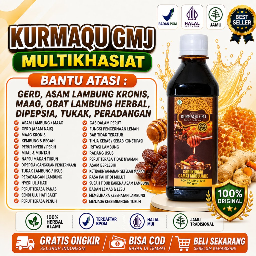 Obat Gerd Asam Lambung Kronis Maag Obat Lambung Herbal Dipepsia Tukak Peradangan Kurmaqu dan Gamat