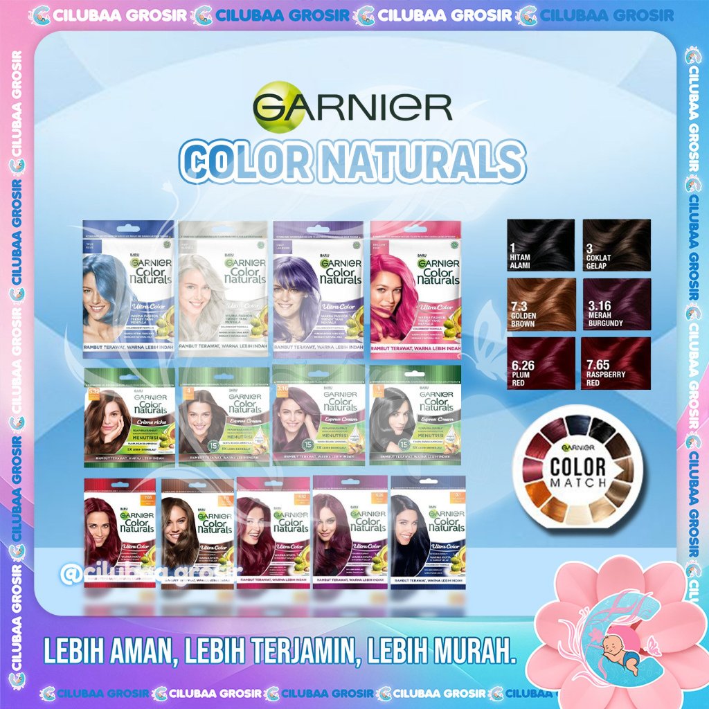Garnier Color Naturals Sachet || Garnier Pewarna Rambut Natural Sachet