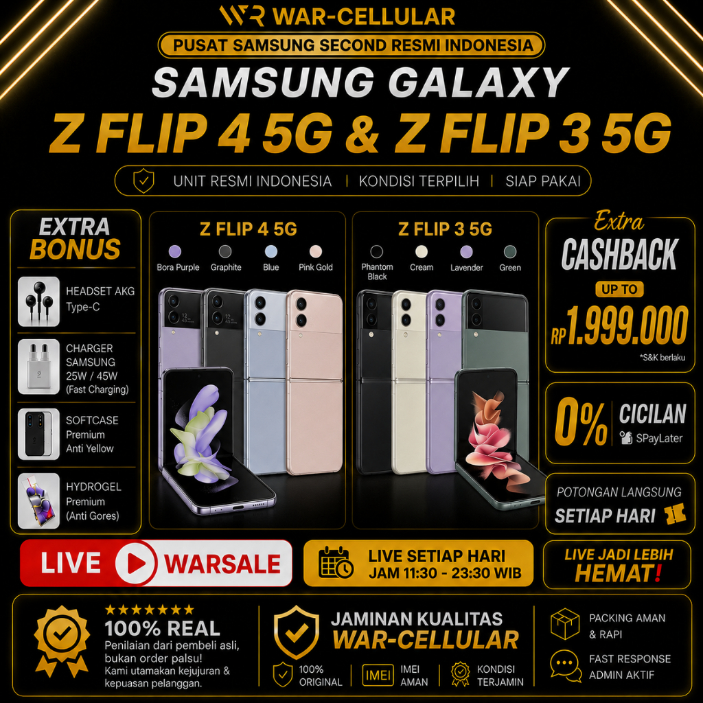 SEIN | SAMSUNG GALAXY Z FLIP 4 & 3 5G | 512GB 256GB 128GB | SECOND