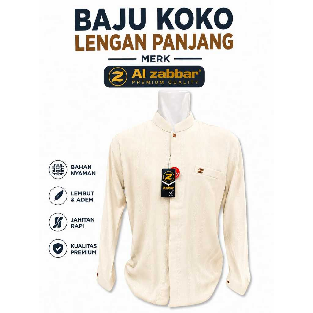 baju Koko Songket Warna Merk Al zabbar