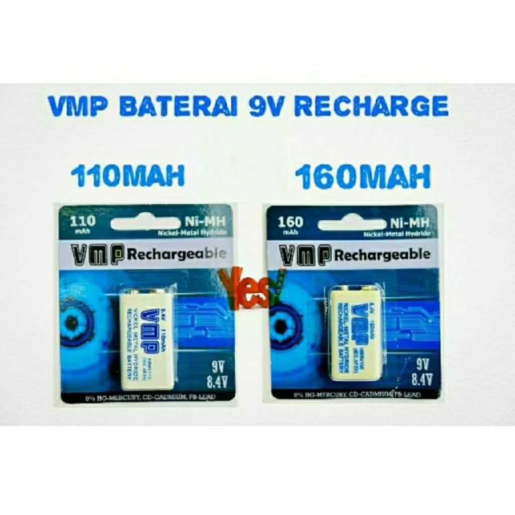 VMP Battery Kotak 9v Rechargeable Pack
