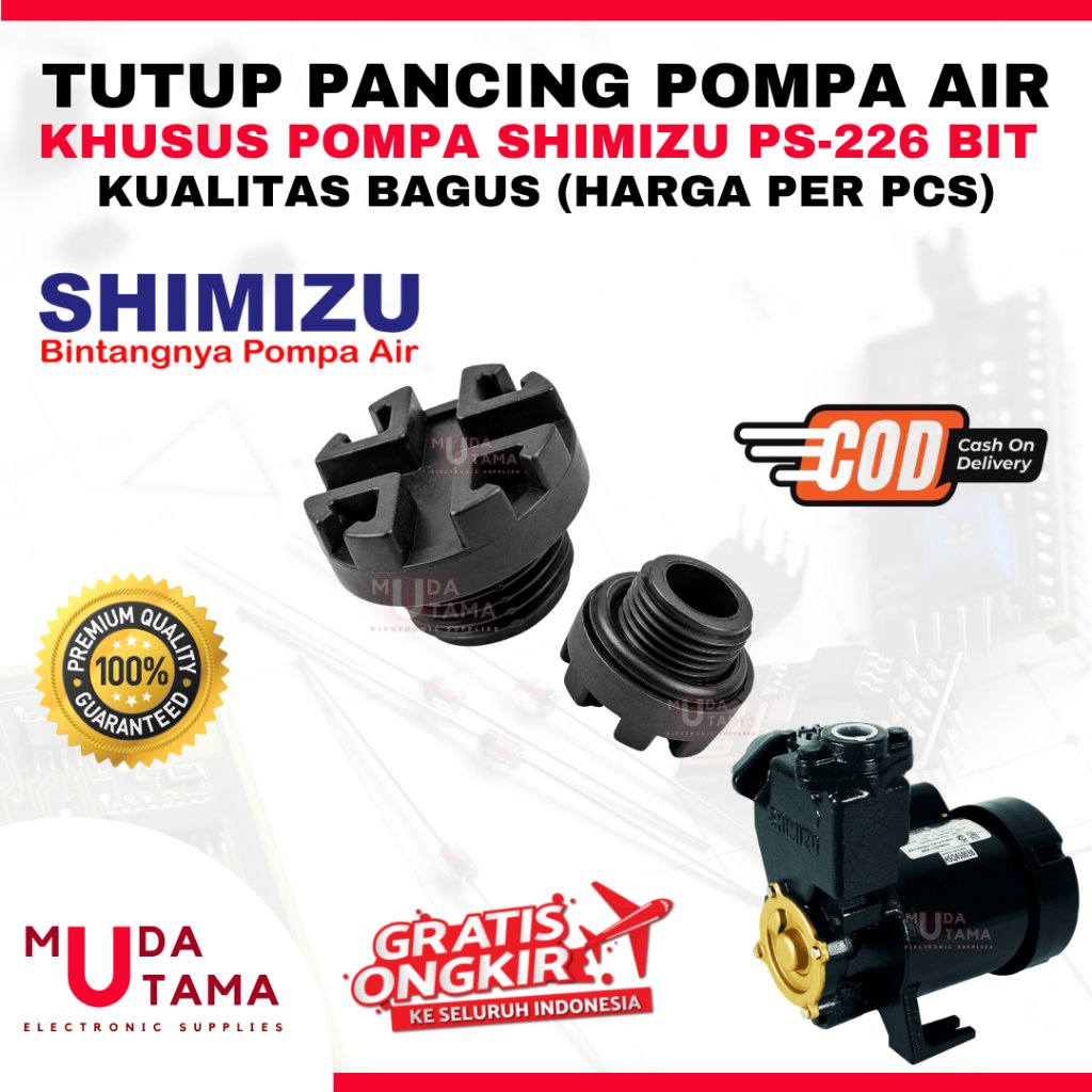 PLUG TUTUP PANCING POMPA AIR SHIMIZU PS226BIT PS 226 BIT - TUTUP PANCING POMPA AIR SHIMIZU PS 226BIT