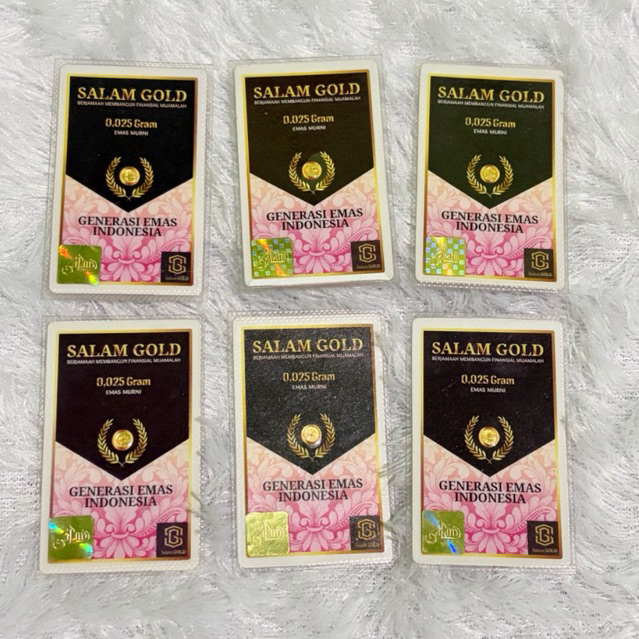 (READY STOCK) Fine Gold Emas Batangan Logam Mulia 24K 999,9% Salam Gold 0,025gr dan 0,05gr 100% ORIG