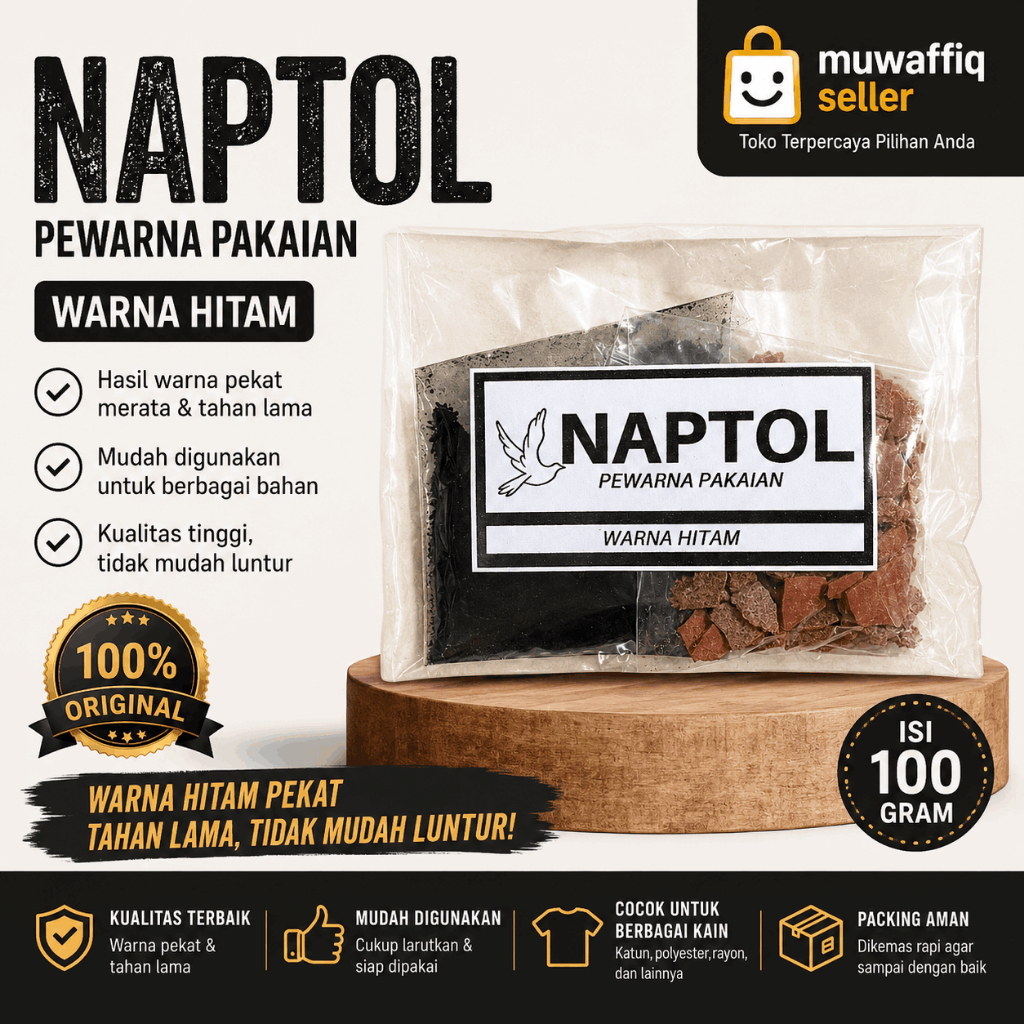 NEW PRODUCT Naptol Original / Pewarna Jeans dan Katun / Pewarna Pakaian Anti Luntur / Naptol Kemasan