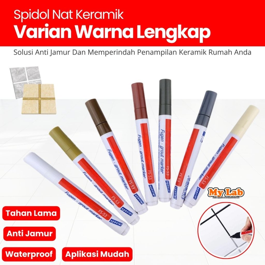 Spidol Nat Keramik Tile Grout Marker Tile Reform ORIGINAL Spidol Nat Keramik - Tile Grout Marker Til