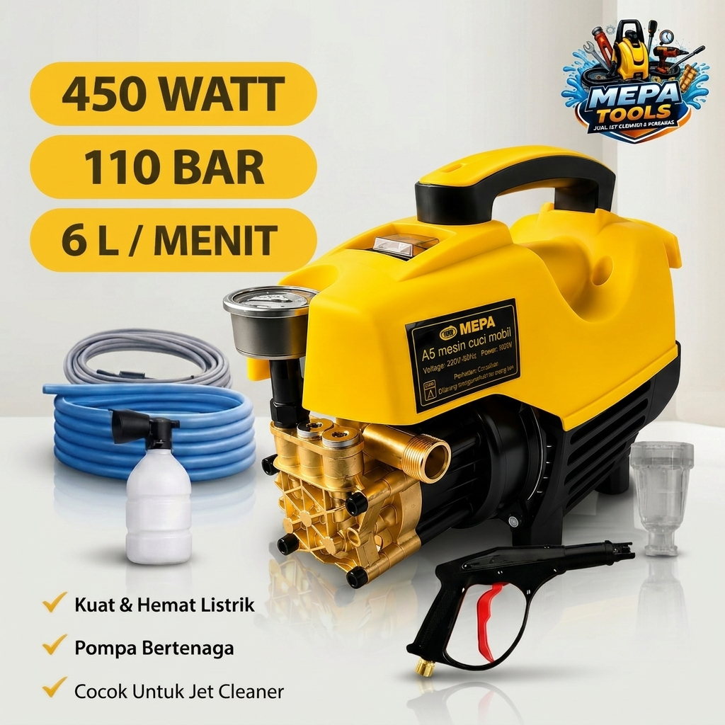 MEPA  Alat Steam Cuci Motor & Mobil Jet Cleaner Cuci AC Dan Lain nya High Pressure Washer 450W 600W 