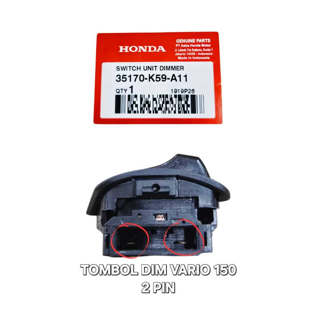 Tombol Dimmer Vario 150 2 Pin 35170K59A11