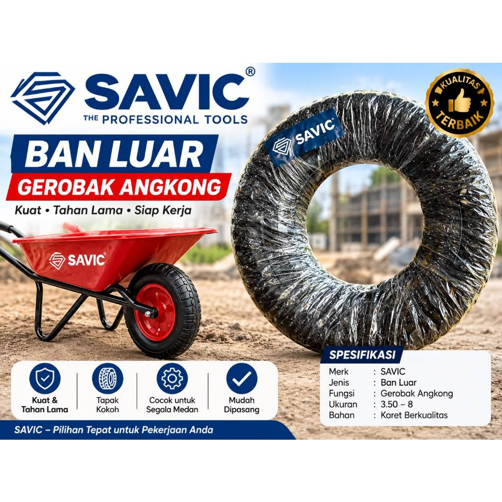 BAN LUAR GEROBAK DORONG MERK SAVIC / BAN LUAR KERETA TOLAK PASIR