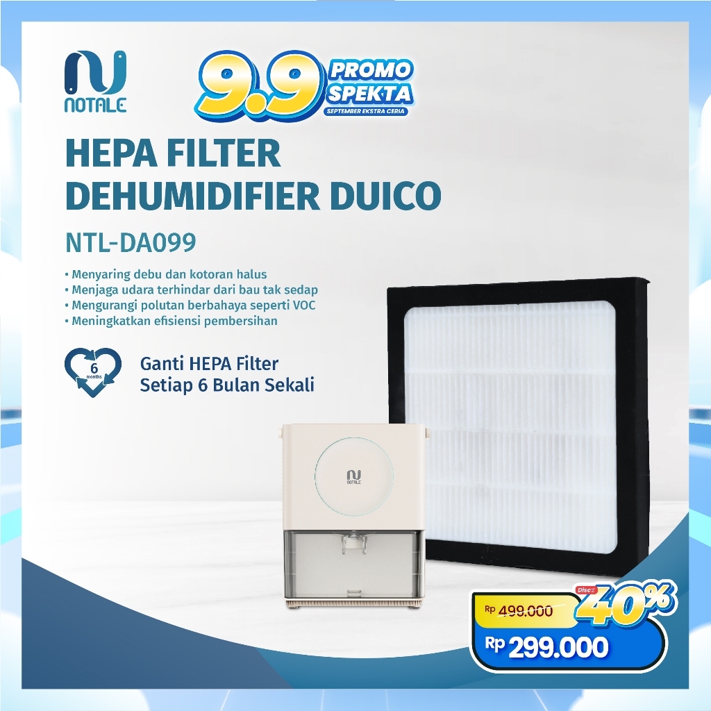 Replacement HEPA Filter Dehumidifier with Air Purifier Notale Duico