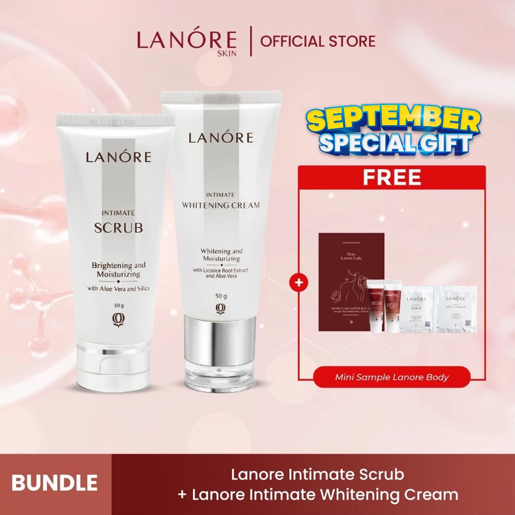 Paket Lanore Intimate Whitening Scrub & Lanore Intimate Whitening Cream