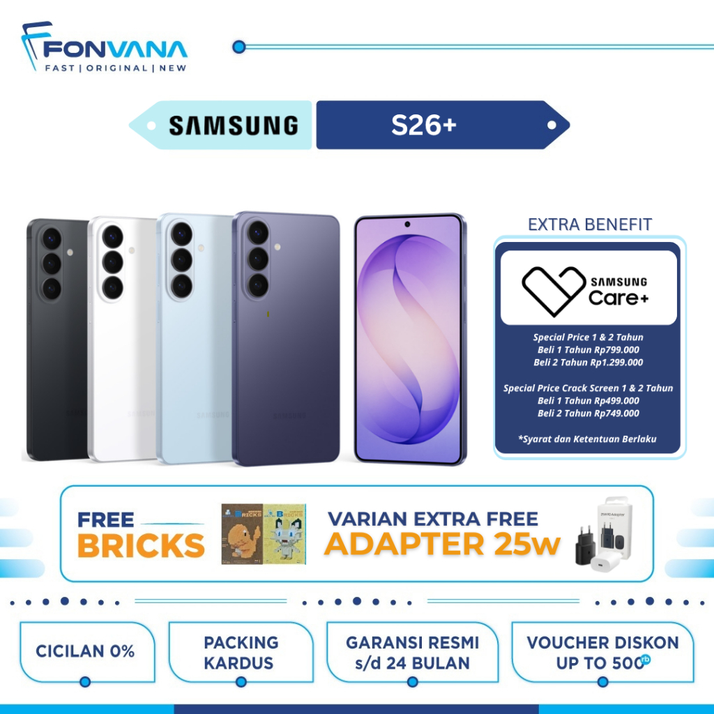 Samsung Galaxy S26+ 12/512GB 6.7”inch Digital Zoom up to 30x 4900 mAh | Garansi Resmi SEIN 1 Tahun