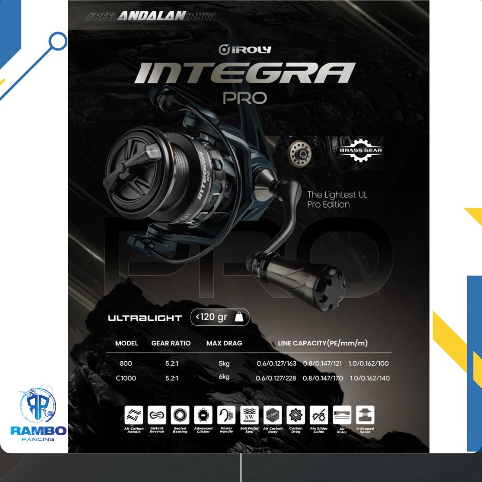 Reel IROLY INTEGRA PRO DAN INTEGRA SW CARBON BODY | power handle |