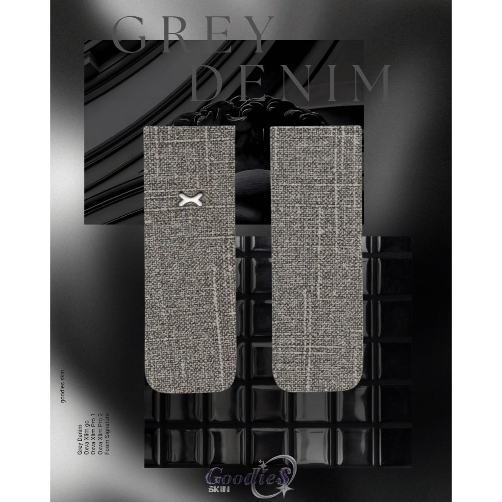 Cover Kulit Grey Denim Xlim Pro 1, Xlim Pro 2, Xlim Go, FM SIgnature Premium | Leather Skin Anti Gor