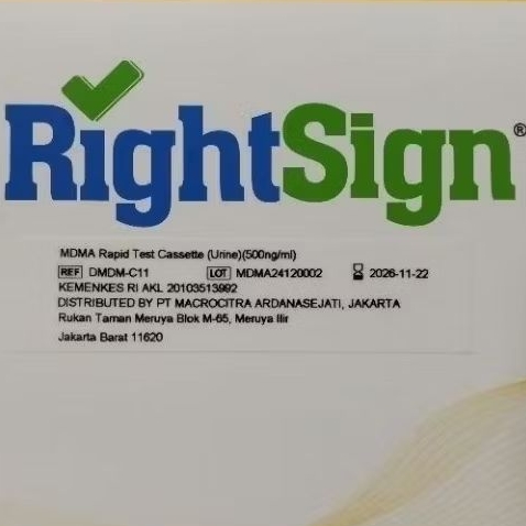 MDMA Rapit test Casette merek Rightsign