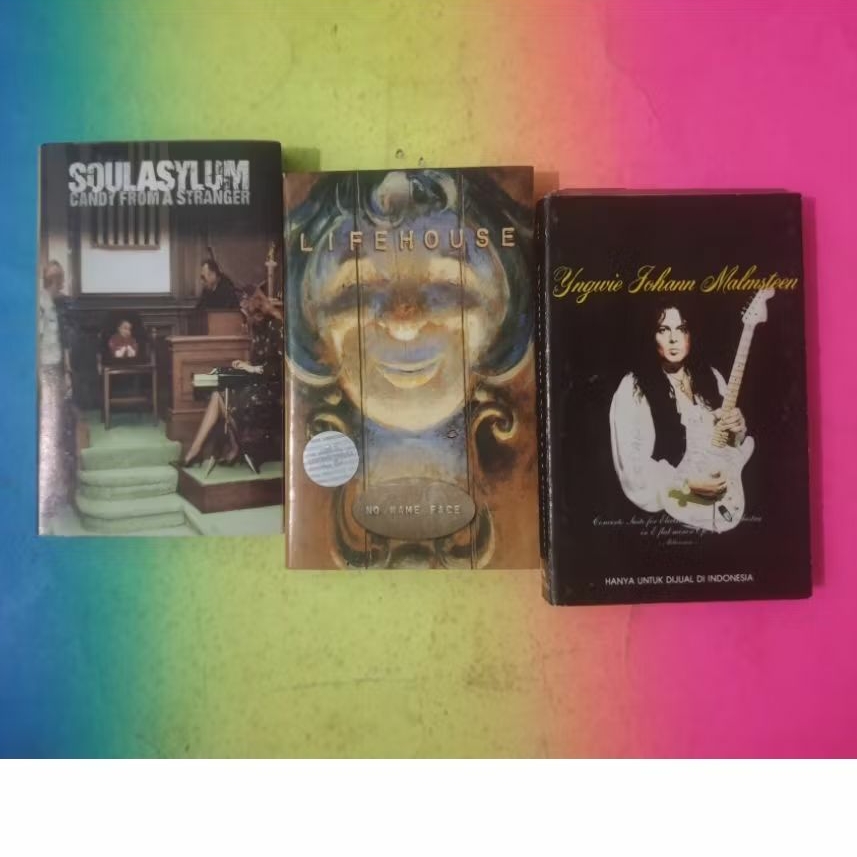 kaset ROCK sepaket 3 kaset SOUL ASYLUM lifehouse YNGWIE MALMSTEEN