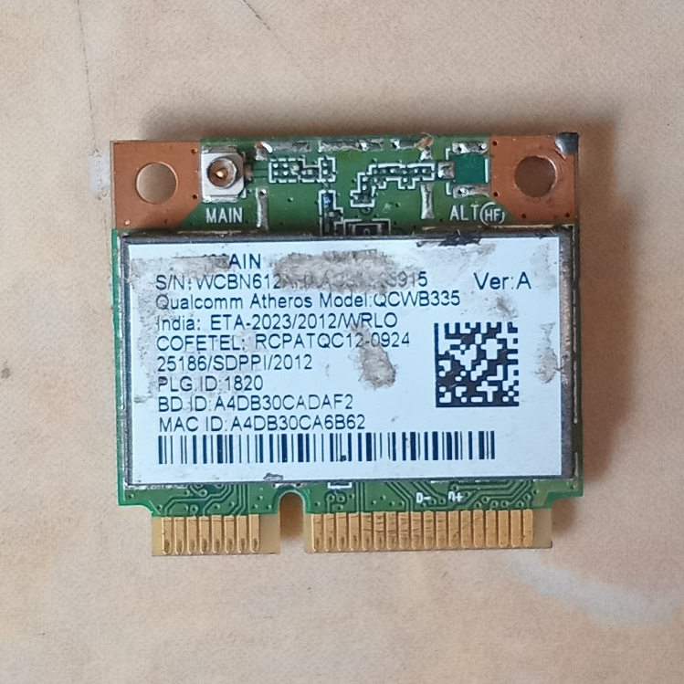 wifi card WCBN612AH-L6 Half PCIe Card Wifi + Bluetooth