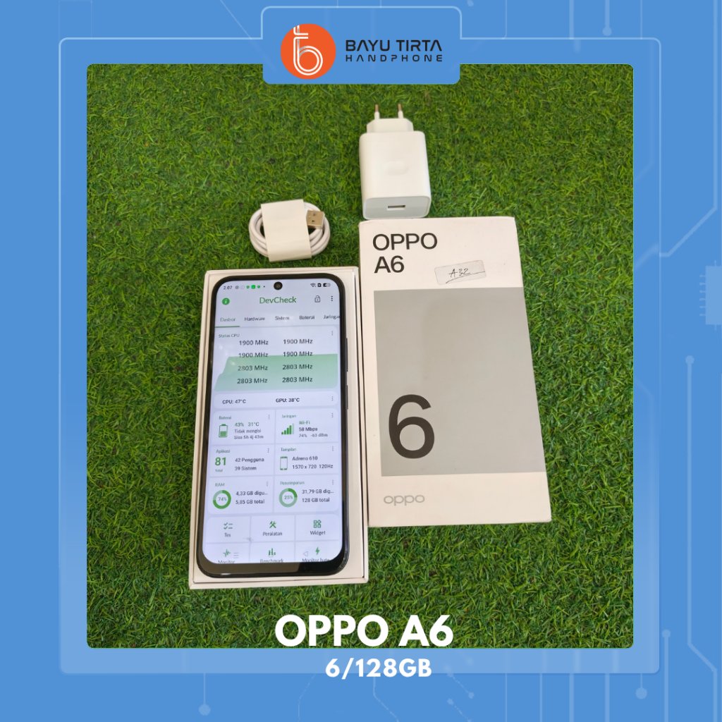 OPPO A6 (6/128GB) |  Sapphire Blue | Second Bekas | A32