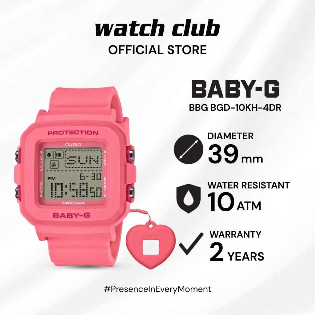 Baby-G - Jam Tangan WANITA Tali Resin Casio Baby-G All Baby-G Collections BBG BGD-10KH-4DR
