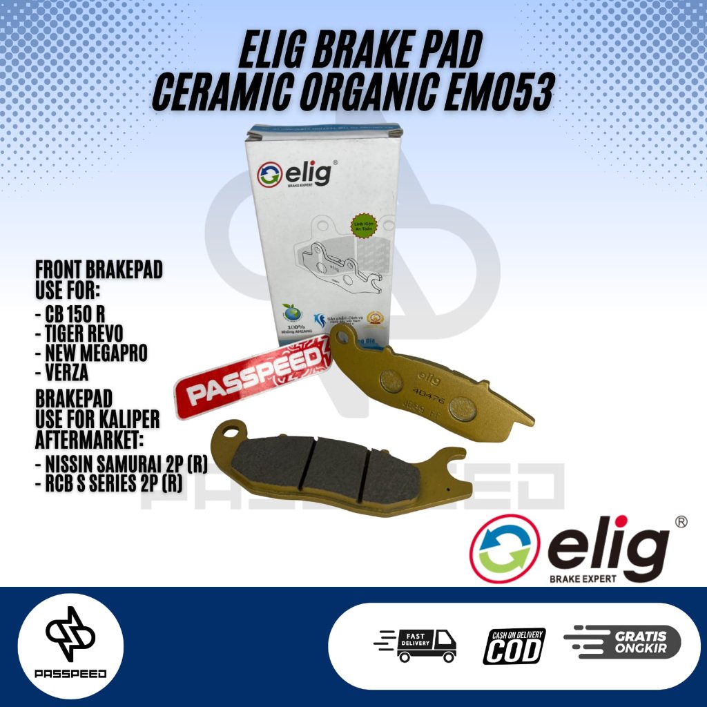 KAMPAS REM DEPAN ELIG EM053 H002 HONDA CB150R CBR 150R NEW TIGER NEW MEGA PRO MONO SHOCK VERZA KALIP