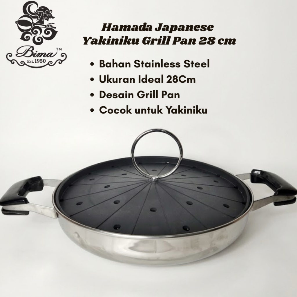 Bima Grill Pan, Hamada Japanese Yakiniku Grill Pan 28 cm