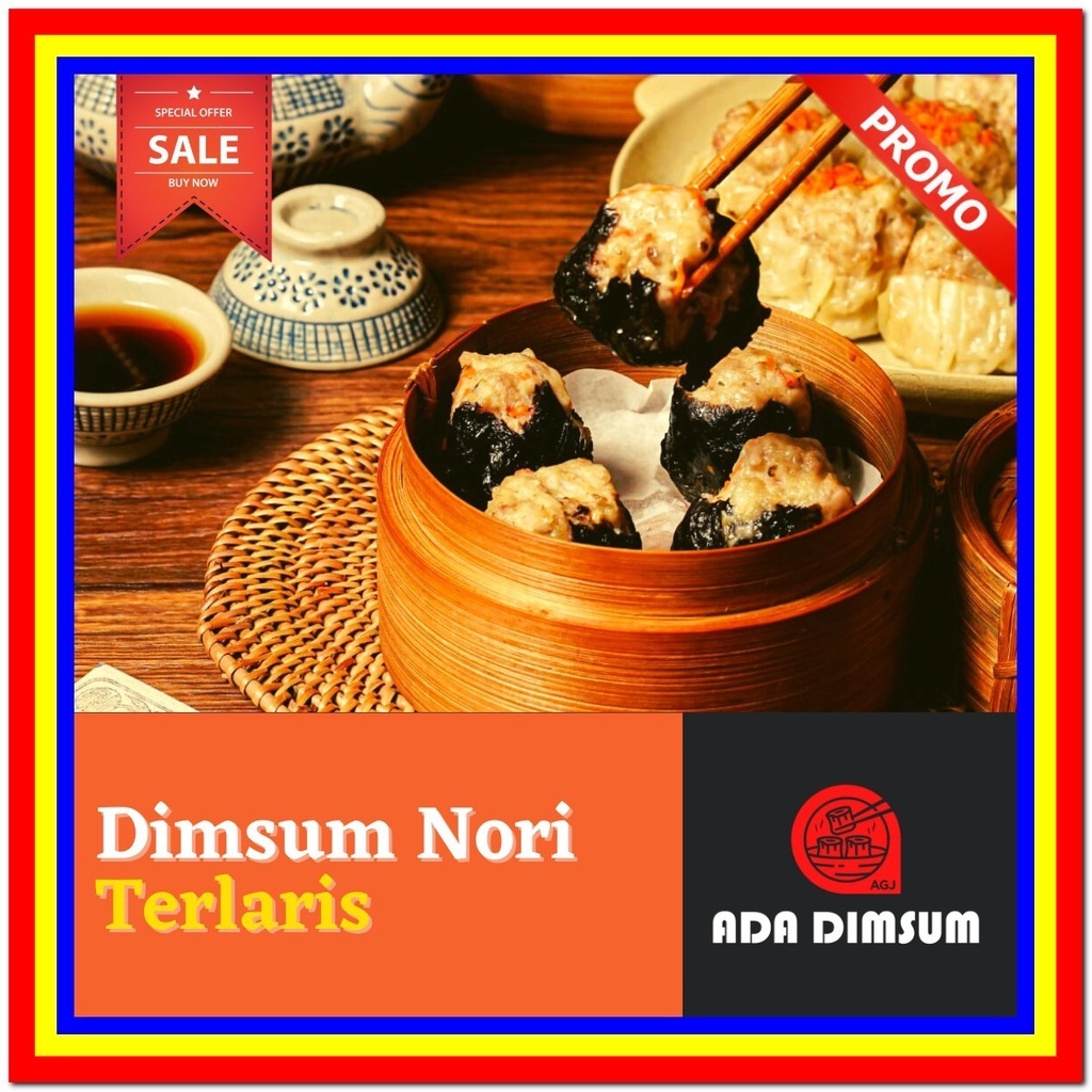 DIMSUM NORI Kemasan Mika Plus Saos Sambal| ISI 50 Pcs | Berat 35gr/Pcs | ADA DIMSUM | DIMSUM FROZEN 