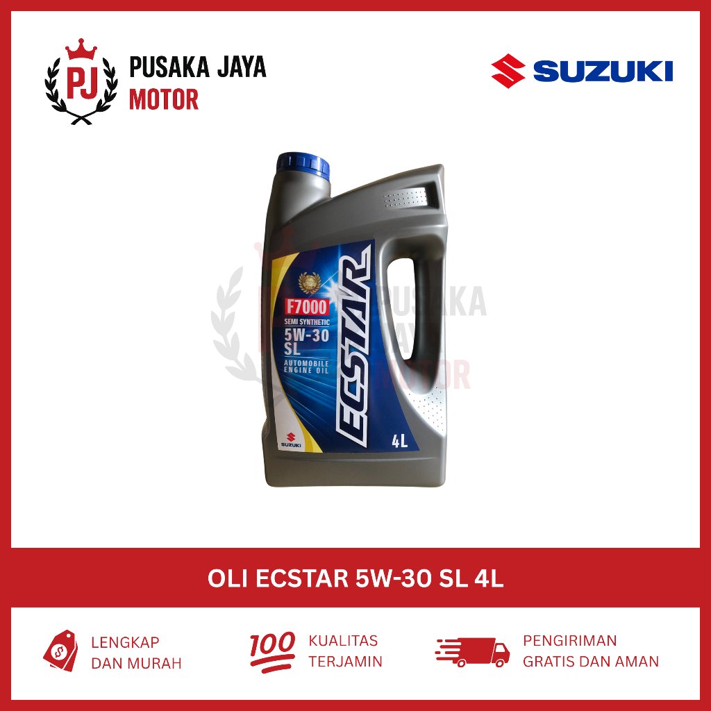 Oli Suzuki Ecstar SGO 5W-30 SL 4L | Oli Mesin Mobil Suzuki Semi Synthetic | Original Suzuki