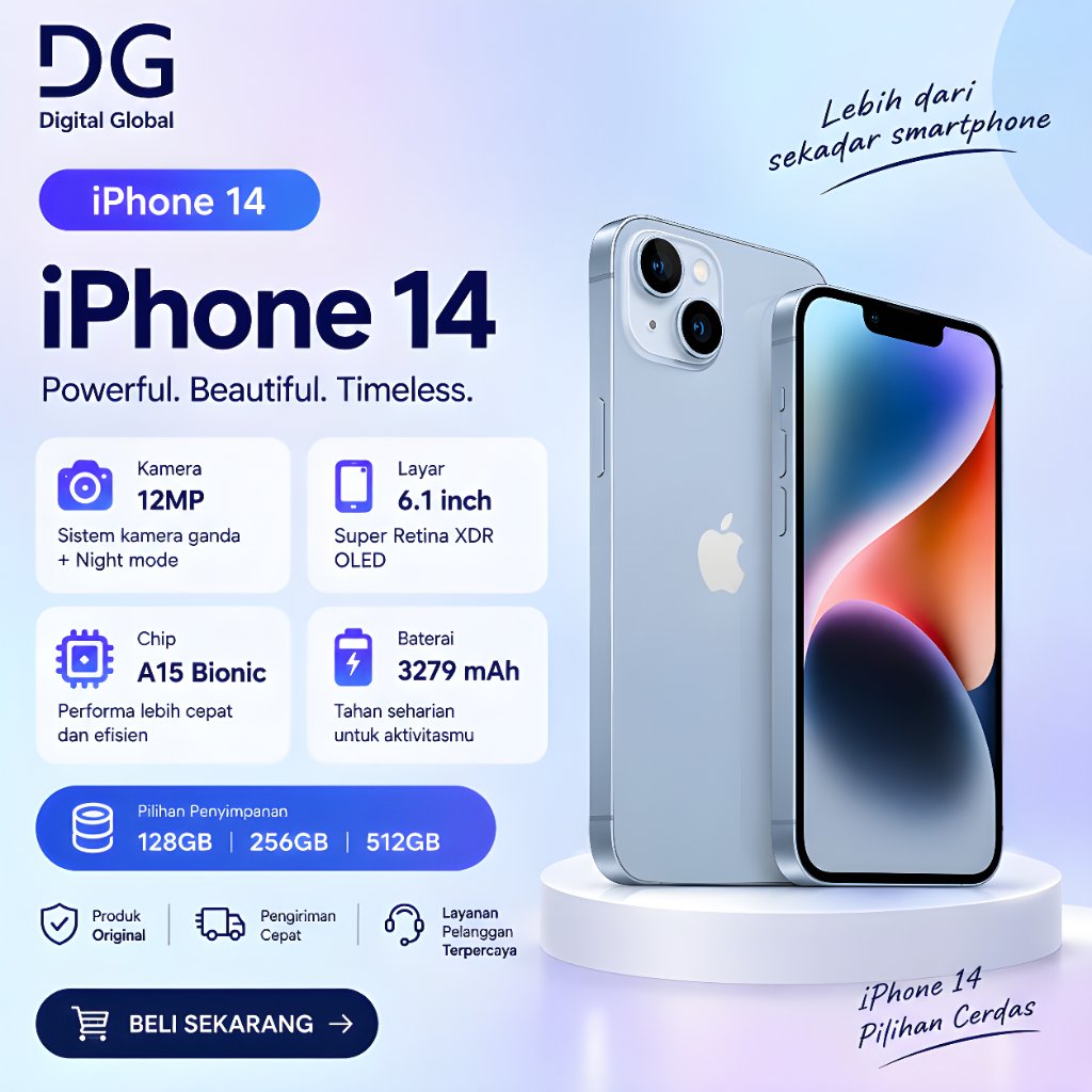 iPhone 14 Second Ori 128GB 256GB  512GB All Varian Bekas Like New Good Condition