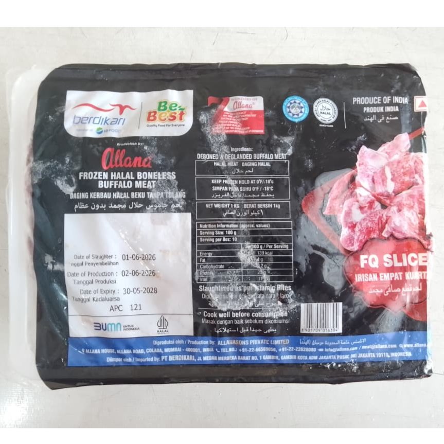 Daging Kerbau Trays Allana Tanpa Tulang 1kg