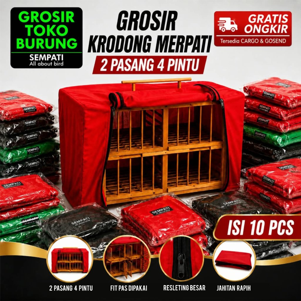 SEMPATI GROSIR Krodong Merpati 2 Pasang  4 Pintu Isi 10 PCS Kaos Hyget Grade A Branded By Sempati Do