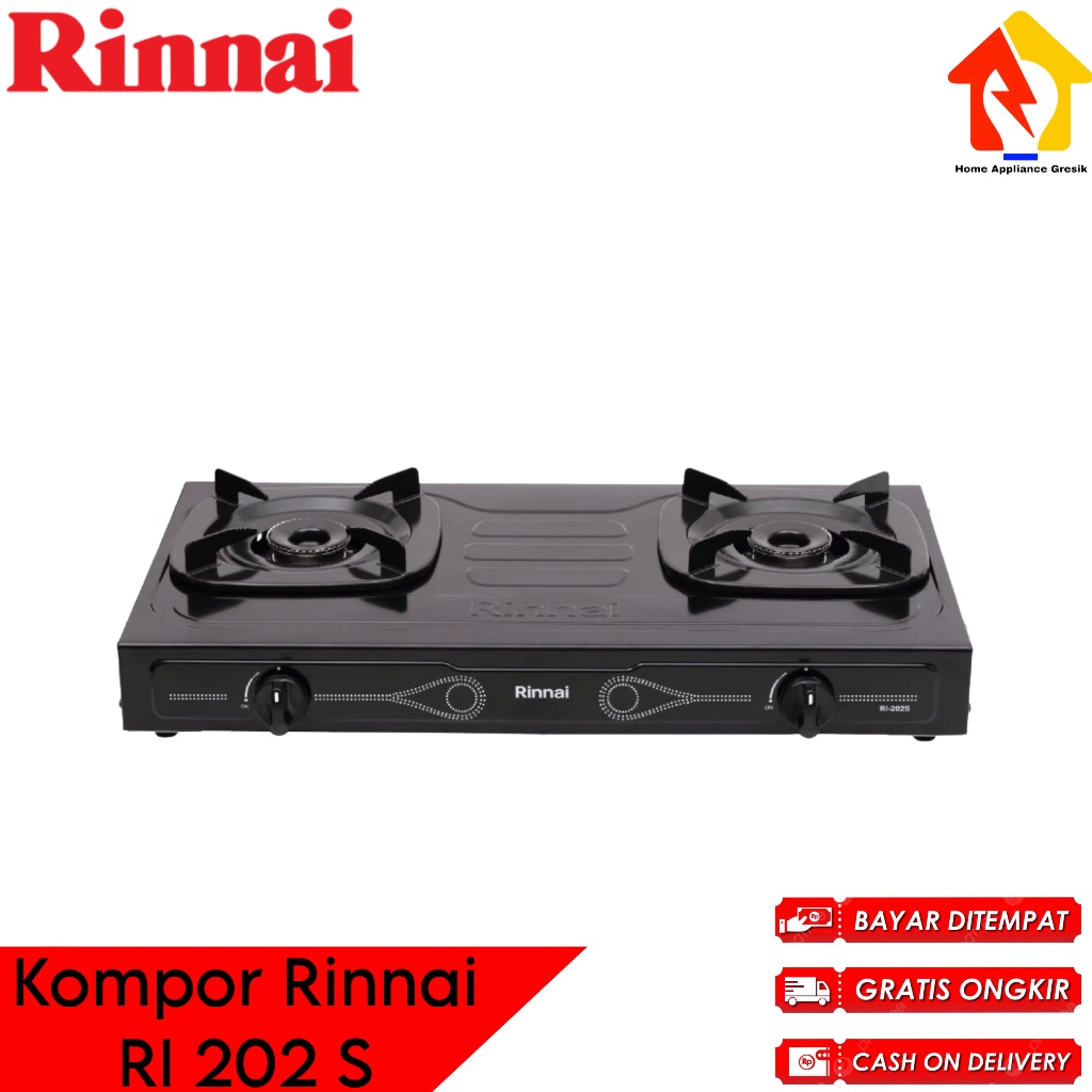Kompor Rinnai 2 Tungku RI 202S / Rinnai Kompor RI202S