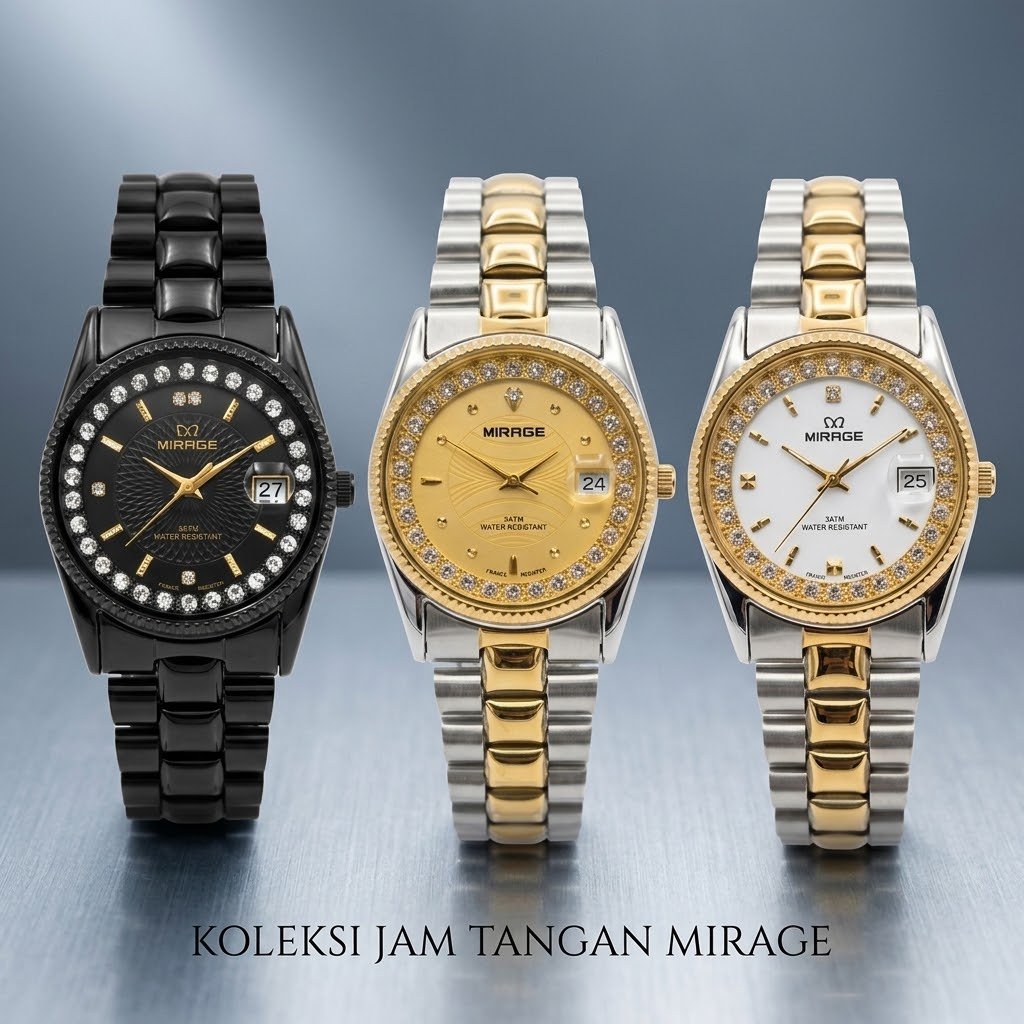 Jam Tangan Pria Wanita Mirage 1580 Original