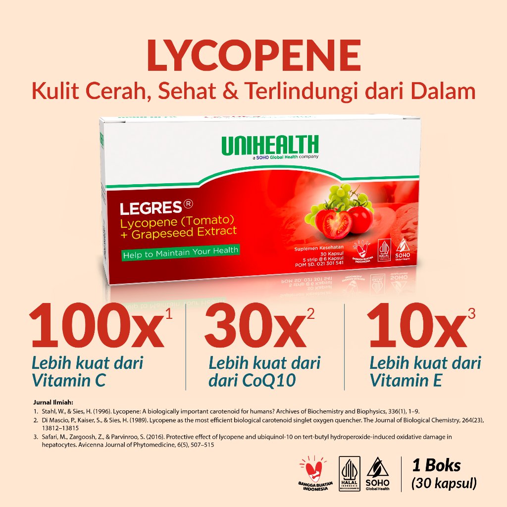 Multivitamin Legres Antioksidan Mencegah Kanker Prostat - 1 Box 30 Kapsul