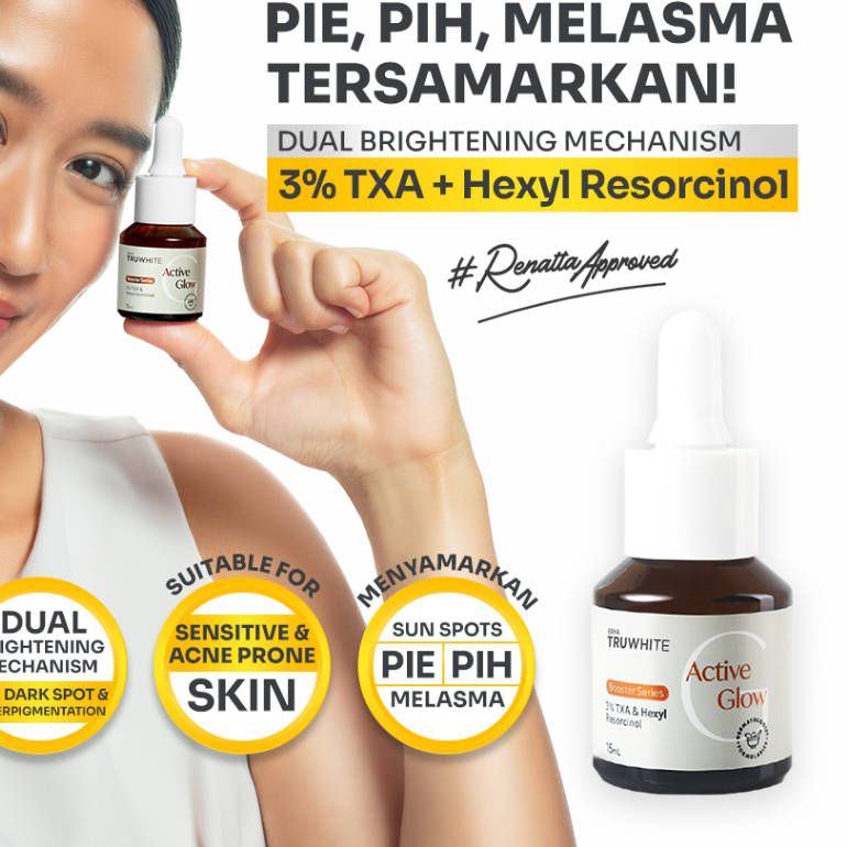 [BEST SELLER] ERHA Truwhite Active Glow Booster 15ml | Best Seller Brightening Serum | Favorit untuk