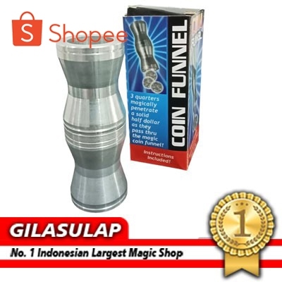 Alat Sulap Coin Funnel (Sulap Koin Sulap Uang Koin Menembus Objek Padat)
